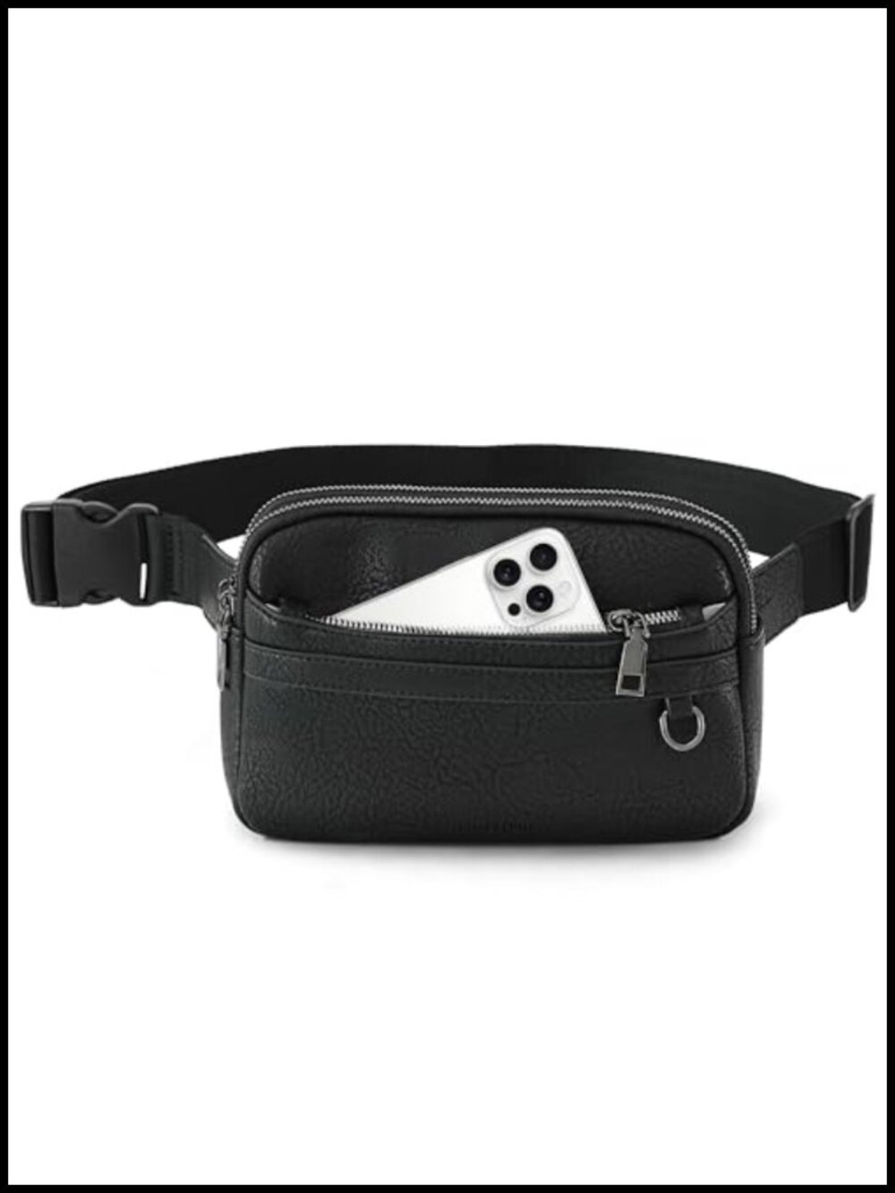 Waterproof Vegan Leather Fanny Pack Belt Bag Adjustable Strap Crossbody